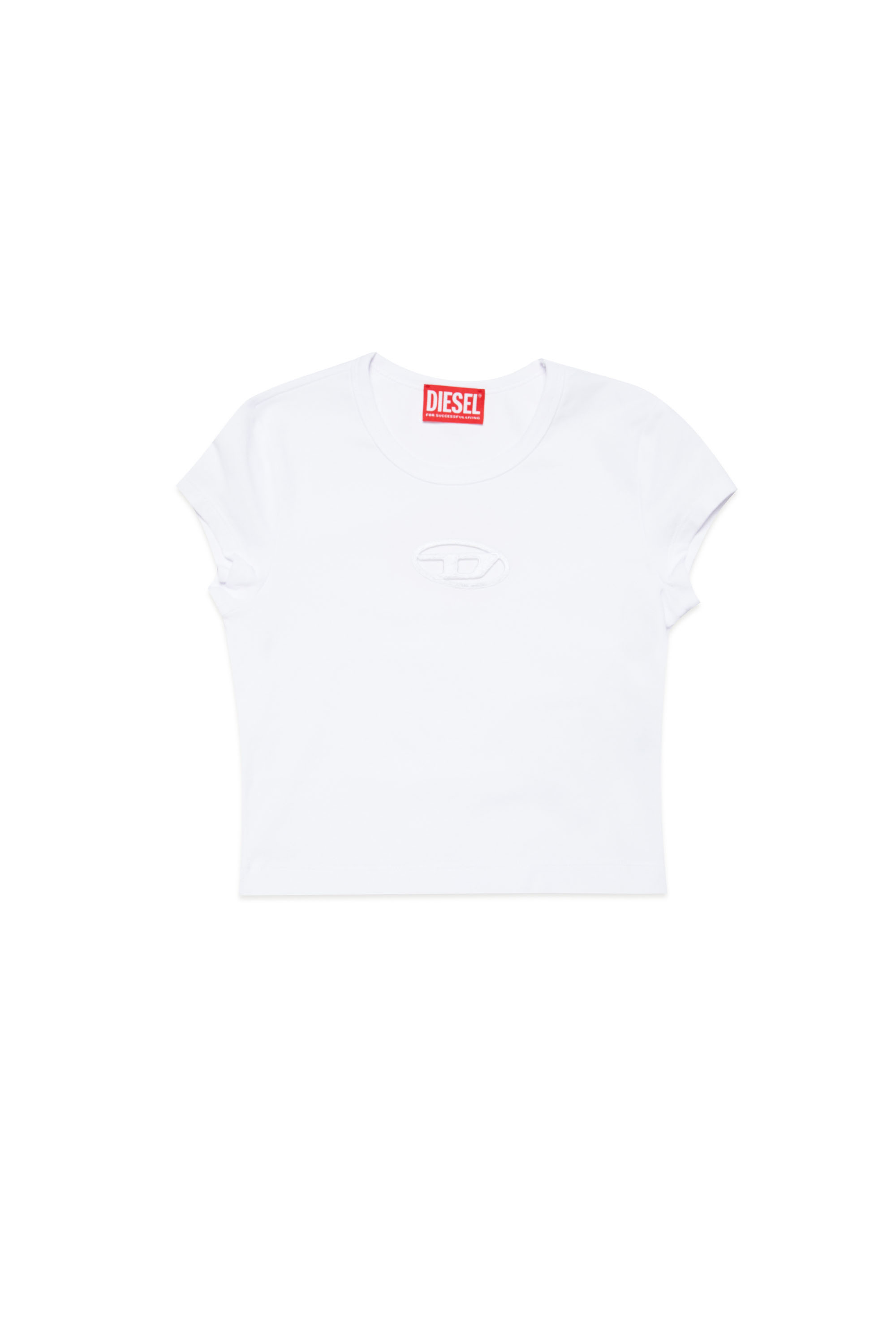 Diesel - TANGIE, Woman T-shirt with cut-out Oval D logo in White - Image 1