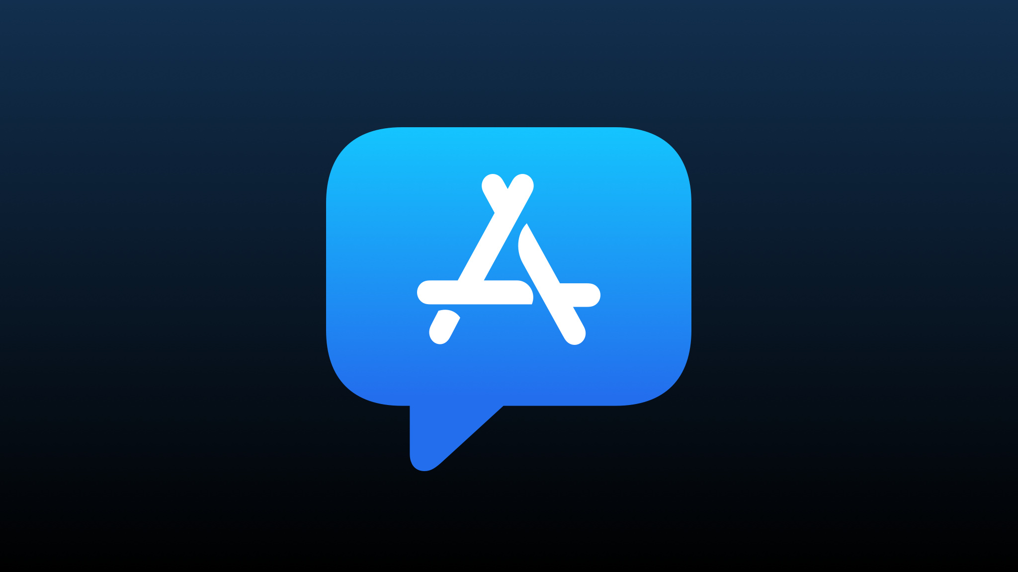 在一个对话气泡里有一个 App Store 标志