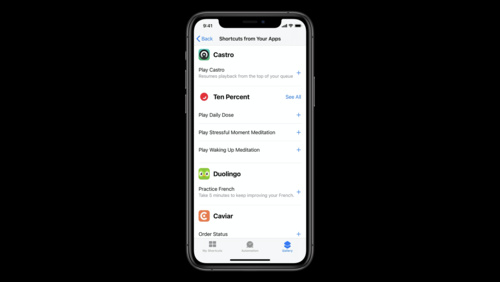 Feature your actions in the Shortcuts app