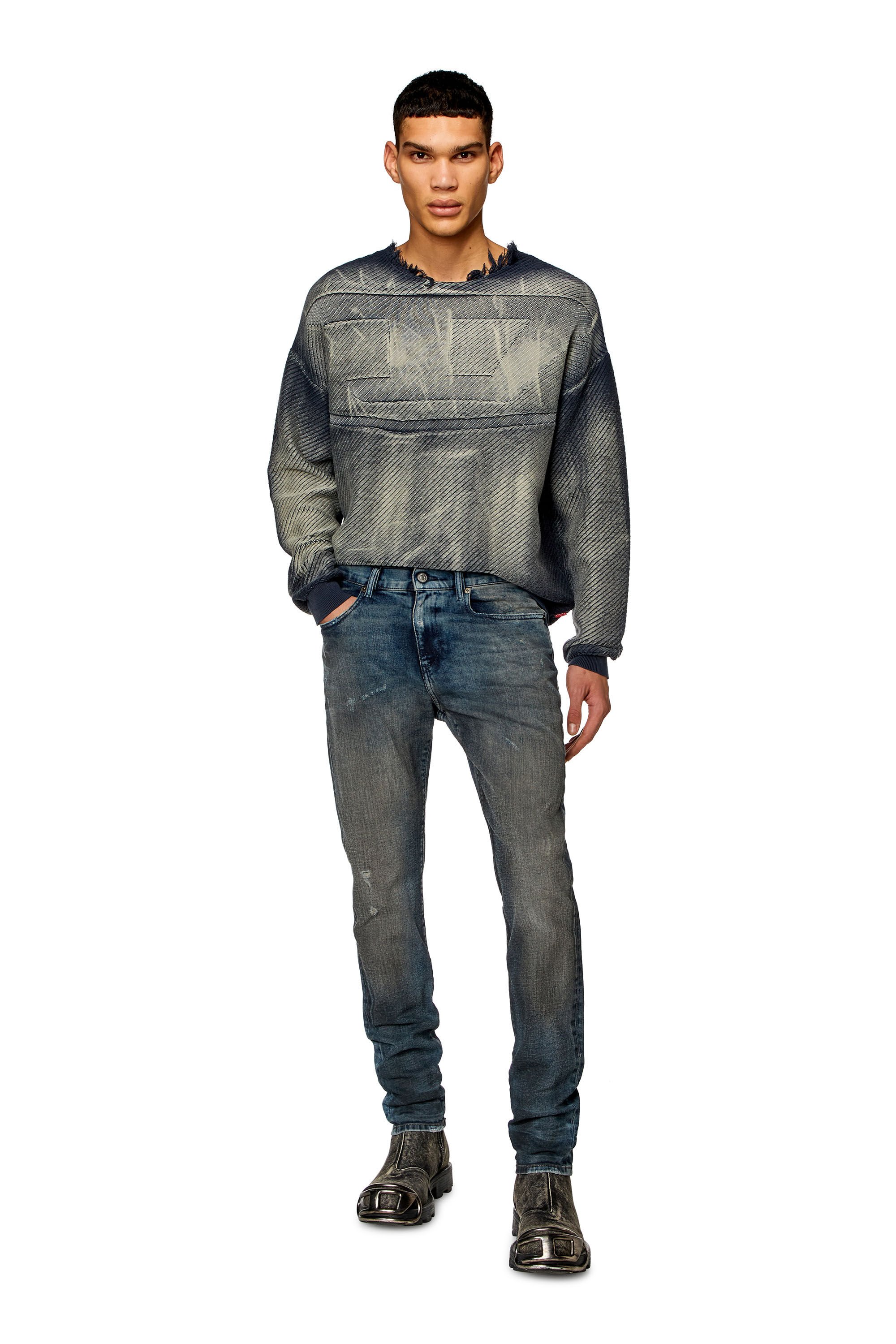 Diesel - Slim Jeans 2019 D-Strukt 09H54, Hombre Slim Jeans - 2019 D-Strukt in Azul marino - Image 1
