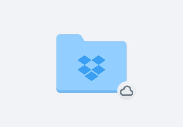A blue folder with a cloud icon