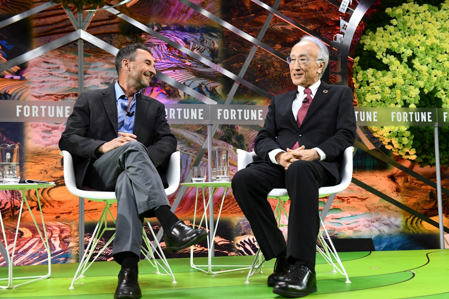 029 Fortune Global Sustainability Forum 2019 Thursday, September 5th, 2019 Yunnan, China 4:00pm-4:10pm JOINT Q&amp;A: ENERGY AND CLIMATE Hal Harvey, Chief Executive Officer, Energy Innovation Nobuo Tanaka, Chairman, Sasakawa Peace Foundation; Former Executive Director, International Energy Agency Moderator: Clay Chandler, FORTUNE Photograph by Stefen Chow/Fortune
