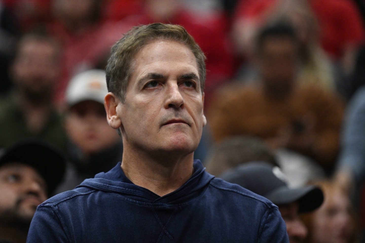 CHICAGO, ILLINOIS &#8211; DECEMBER 10: Mark Cuban of the Dallas Mavericks looks on during the game against the Chicago Bulls at United Center on December 10, 2022 in Chicago, Illinois.  NOTE TO USER: User expressly acknowledges and agrees that, by downloading and or using this photograph, User is consenting to the terms and conditions of the Getty Images License Agreement.  (Photo by Quinn Harris/Getty Images)