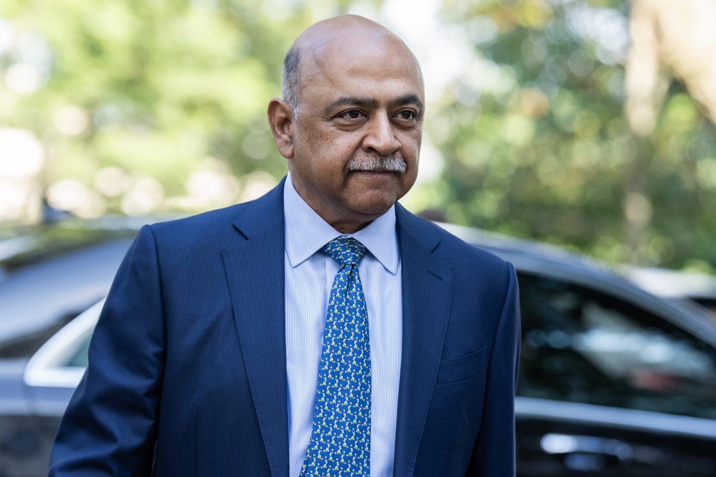UNITED STATES &#8211; SEPTEMBER 13: Arvind Krishna, CEO of IBM, arrives for the Inaugural AI Insight Forum in Russell Building on Capitol Hill, on Wednesday, September 13, 2023. (Tom Williams/CQ-Roll Call, Inc via Getty Images)