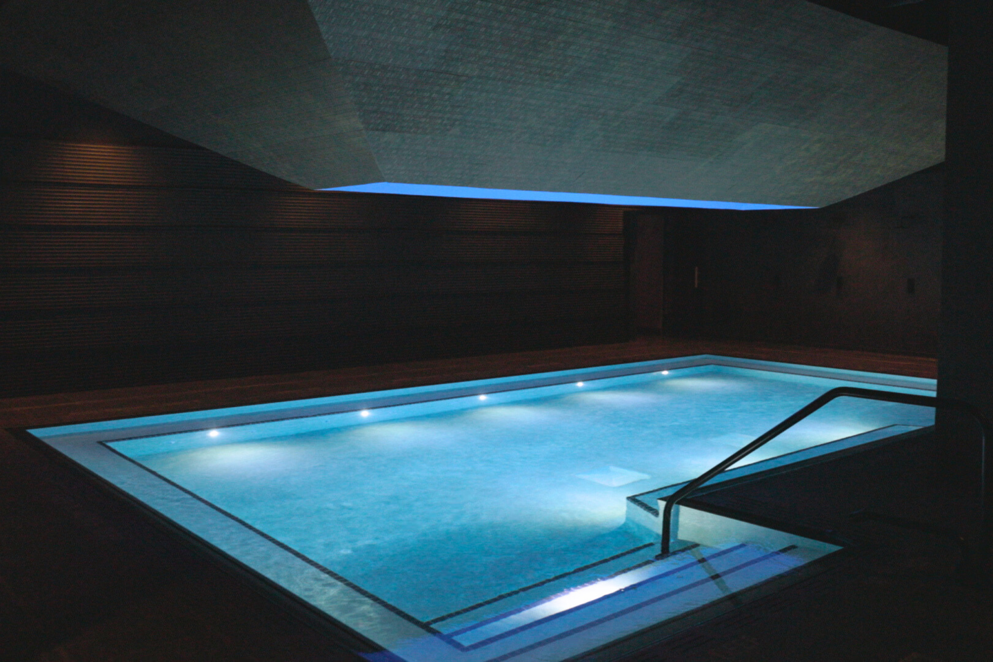 A pool in Bathhouse&#8217;s Flatiron District location, due to open in 2024. Four of the location&#8217;s six pools will be heated using Bitcoin miners.