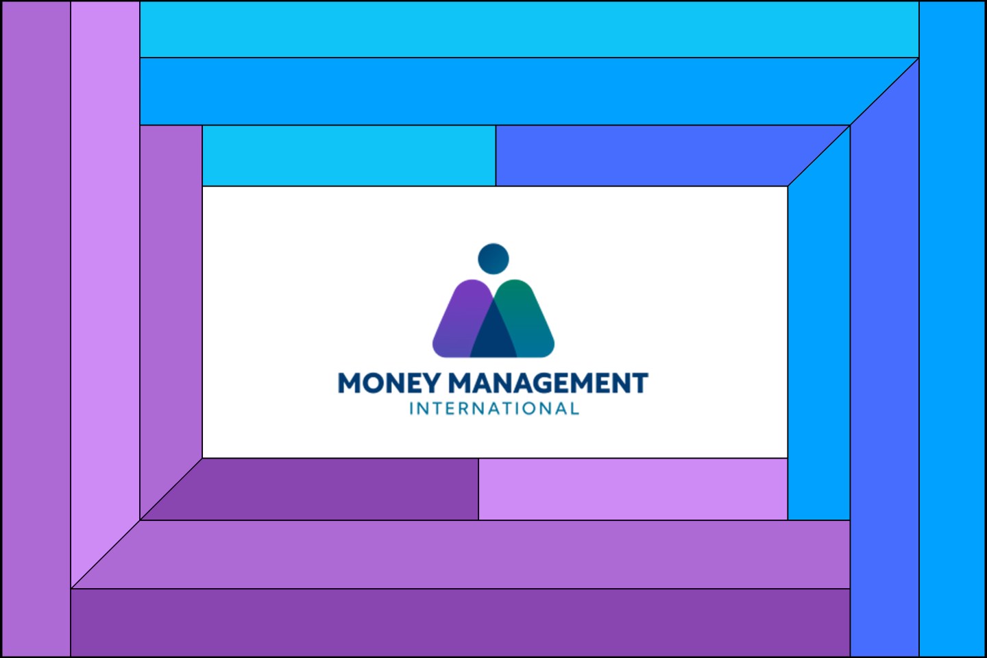 Illustration of the Money Management International logo inside a blue and purple frame.