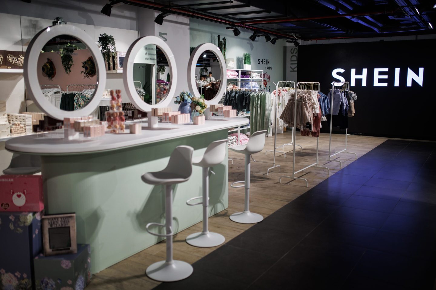 MADRID, SPAIN &#8211; APRIL 26: Exhibitors during the opening of Shein&#8217;s ephemeral store, at ABC Serrano, on 26 April, 2024 in Madrid, Spain. The Shein store opens its doors from tomorrow, April 27, until May 5, becoming the largest pop-up store to date in Spain, with 900 square meters. Shein, founded in 2012, currently operates in more than 150 countries around the world and has key operations centers in Singapore, China and the United States. (Photo By Alejandro Martinez Velez/Europa Press via Getty Images)