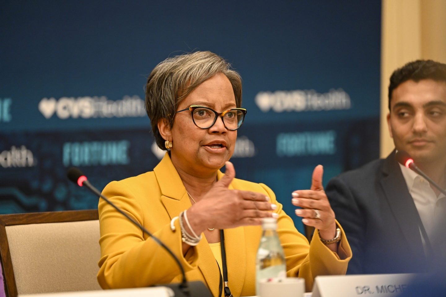 Dr. Michelle Gourdine, senior vice president of CVS Health and chief medical officer of CVS Caremark, speaks about the lack of trust in the health care system at Fortune's Brainstorm Health conference in Dana Point, Calif., Monday, May 20, 2024.