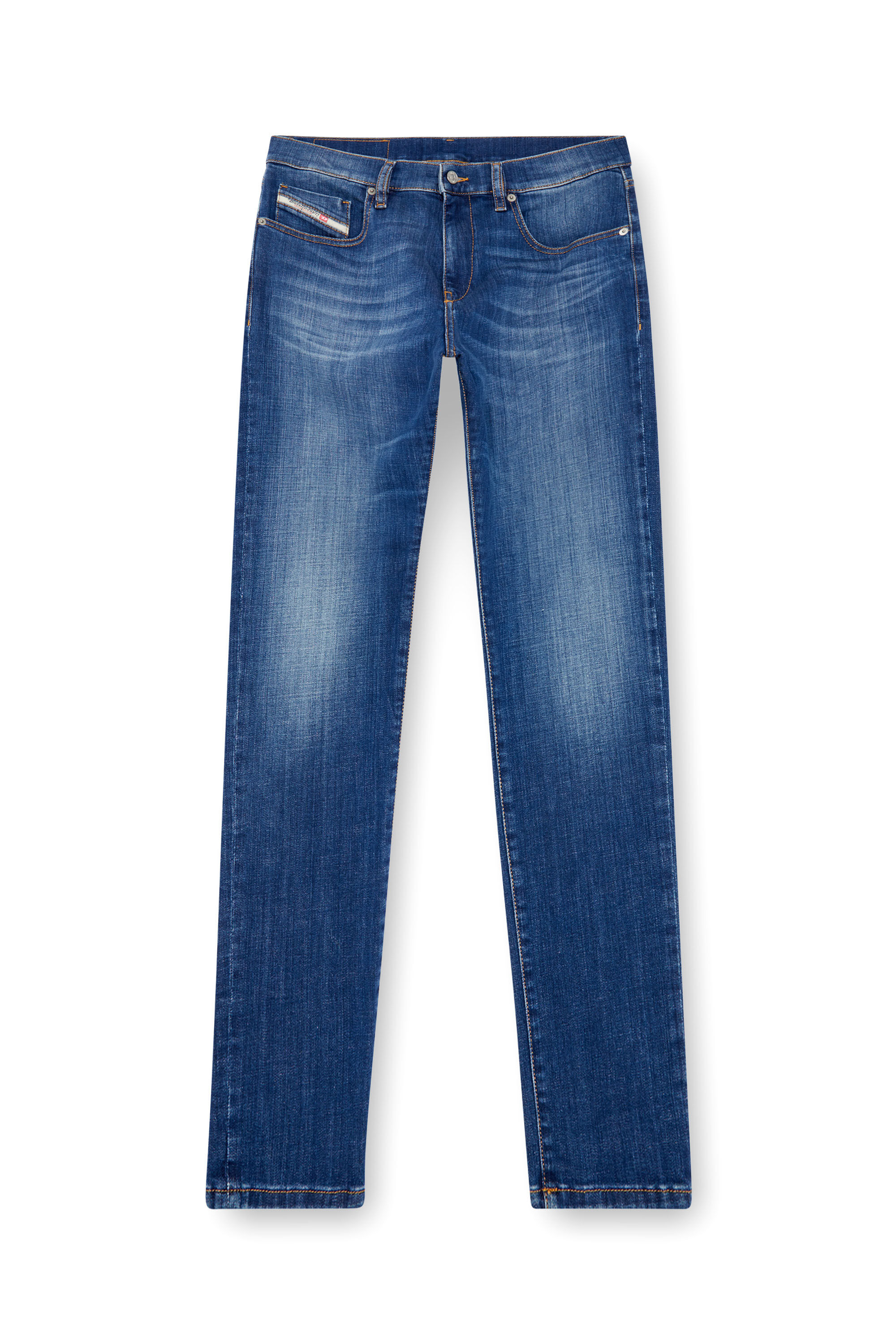Diesel - Homme Slim Jeans 2019 D-Strukt 09K04, Bleu moyen - Image 2
