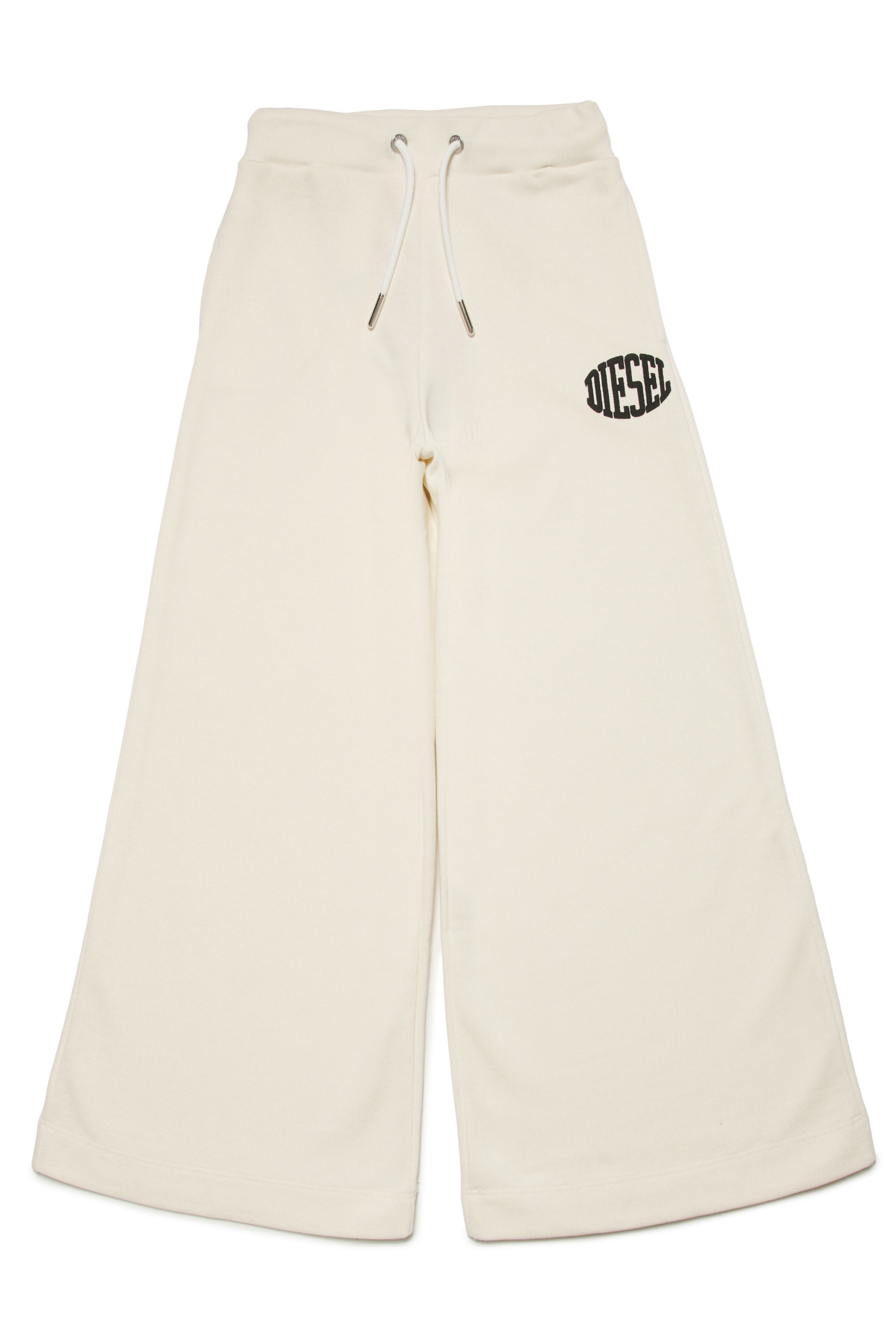 Diesel - PEFFIMY, Woman Wide track pants with Oval D in White - Image 1