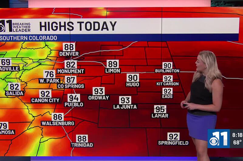 Hot weekend with a few storms for southern Colorado