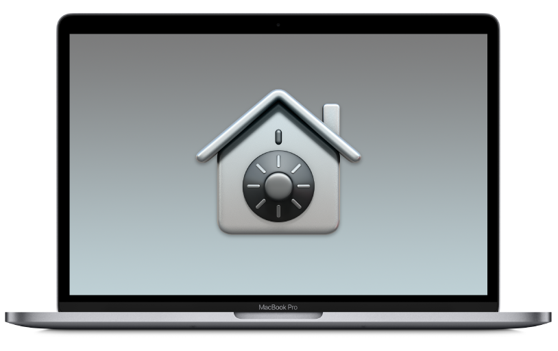 MacBook ProのFileVaultアイコン。