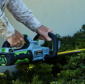 a man using a hedge trimmer
