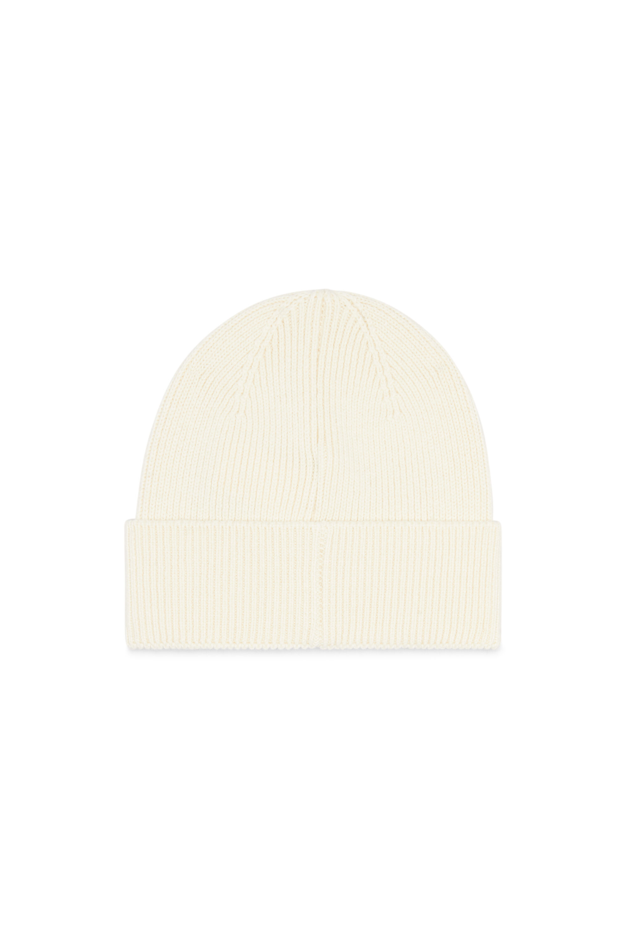Diesel - K-CODER-FULLY B, Unisex Ribbed beanie with D embroidery in White - Image 2