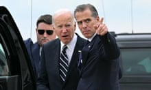Joe Biden stands with his son, Hunter