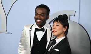 US actor and playwright William Jackson Harper and actor Ali Ahn arrive