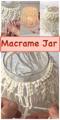 DIY Macrame Candle Holder Tutorial - Crafting on the Fly