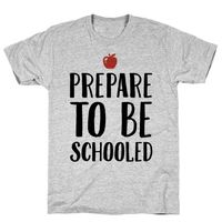 Our t-shirts are made from preshrunk 100% cotton and a heathered tri-blend fabric. Original art on men’s, women’s and kid’s tees. All shirts printed in the USA. School is almost back in session and this teacher had been training all summer to school the new students this year! Show off your cool, rad teacher skills with this sassy and funny, school teacher shirt! Just in time to rock it for the new school year!