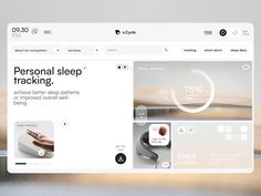 an image of a website page for personal sleep tracking