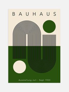 a poster with the words bauhaus on it