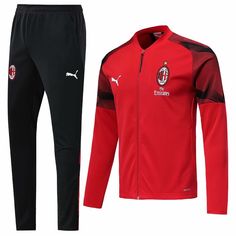 AC Milan 19/20 Red Men Jacket Tracksuit Slim Fit