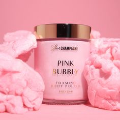 Pink Bubbly Sugar Body Scrub - Skin Champagne Pink, Body Lotions, Scrubs, Perfume, Body Butter, Ideas, Sugar Body Scrub, Sugar Body, Body Wash