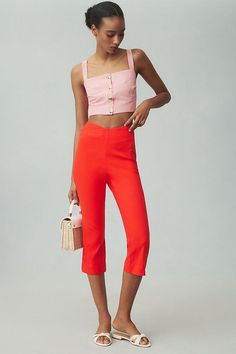 Maeve Structured Bombshell Capri Pants Summer, Jumpers, Capri, Lady, Trousers, Shirts, Outfits, Summer Outfits, Anthropologie
