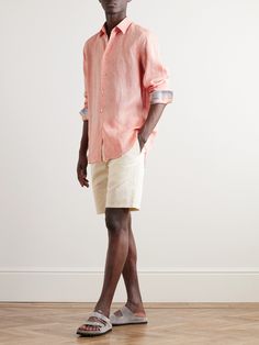 Paul Smith's shorts make a versatile addition to your summer wardrobe. Cut from pure linen, they have a lightweight and breathable handle that's ideal for warm climates. The straight-leg fit will work with a neat polo or breezy shirt.. Summer, Paul Smith, Polo, Casual, Shirts, Outfits, Shorts, Shirt, Casual Shorts