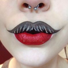 http://makeupbag.tumblr.com Halloween Make Up, Sfx Makeup, Halloween Makeup, Face & Body Paint, Mustache