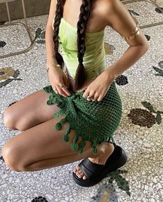Ibiza, Outfits, Urban Uutfitters, Cute Outfits, Girl Fits, Green Swimsuit, Halter Tops Outfit, Top Outfits, My Style