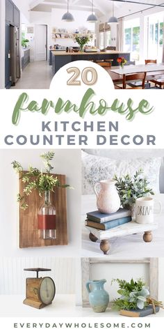 60 Farmhouse Kitchen, Pantry, Countertops & Cabinets DIY Organization Ideas, Tips, Hacks & Inspiration. Dollar store & budget friendly ideas Including pots and pans, spice jars, sugar, safe nontoxic cookware, hangers, canisters, container store type containers and labels and decals, custom, personalized. #pantryorganziation #kitchenorganziation #countertoporganization #farmhousekitchen #farmhouse #organization Home Décor, Farmhouse Kitchen Counter Decor Ideas, Farmhouse Kitchen Canisters, Farmhouse Kitchen Decor Countertop, Farmhouse Kitchen Counter Decor, Farmhouse Countertop Decor, Farmhouse Kitchen Countertops Decor, Diy Farmhouse Kitchen Decor, Decorating Kitchen Counters