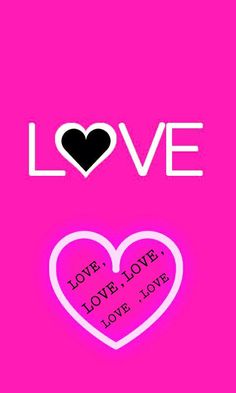 the words love are lit up against a pink background