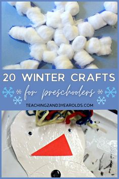 snowman craft for preschoolers with text overlay