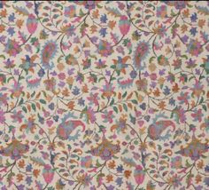 an intricately designed wallpaper with colorful flowers and leaves
