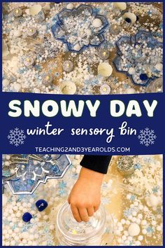 a snow day activity for kids to play in the snow with their hands and fingers