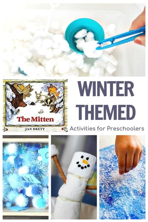 Winter themed activity plan for preschoolers featuring The Mitten by Jan Brett. Simple, easy to do activities to play, learn and create whilst having fun.  #vbcforkids #preschoolathome #preschoolactivities #bookishplay Toddler Activities, Mindfulness, Activities For Kids, Pre K, Winter Sensory Bin, Winter Math Activities, Winter Crafts For Kids, Preschool Learning, Winter Math