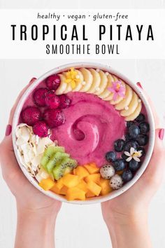 Clean Eating Snacks, Smoothies, Dessert, Snacks, Healthy Smoothies, Pitaya Smoothie Bowl, Smoothie Bowl Recipe Healthy, Pitaya Smoothie, Smoothie Bowl Recipe