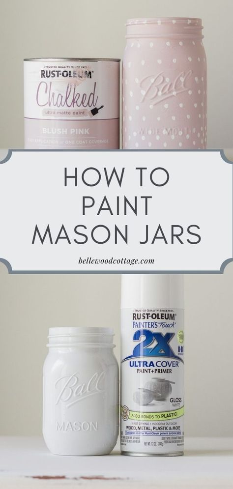 Mason Jars, Decoration, Diy, Chalk Paint Mason Jars, Paint Mason Jars, Paint For Mason Jars, Spray Paint Mason Jars, Painting Canning Jars, Glitter Paint Mason Jars