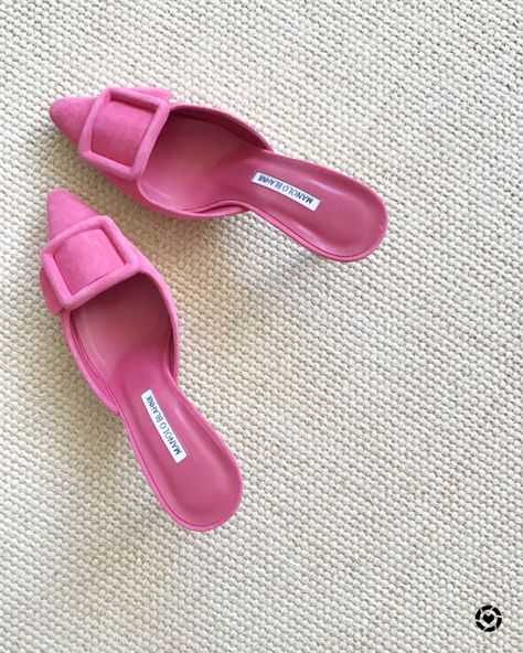 Manolo Blahnik Pink Maysale Suede Slingback Heels Footwear, Trainers, Sandals, Manolo Blahnik, Shoes, Slingback, Slingback Heel, Vintage Heels, Shoe Boots