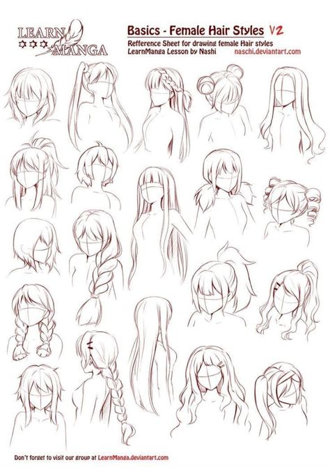 Drawing Faces, Drawing Hair, How To Draw Hair, Drawing Hair Tutorial, Anime Girl Hairstyles, Manga Hair, Drawing Base, Drawing Reference, Character Drawing