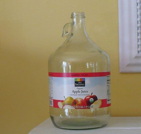 Empty gallon glass jug - might be cool to mix with all the other jars we're doing....