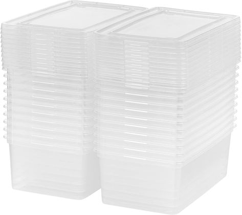Discover great products at the best prices at Dealmoon. 5 Qt. Plastic Storage Bin Tote Organizing Container with Latching Lid. Design, Clear Plastic Storage Containers, Plastic Box Storage, Plastic Storage, Plastic Container Storage, Plastic Stackable Bins, Storage Containers, Container Organization, Plastic Bins