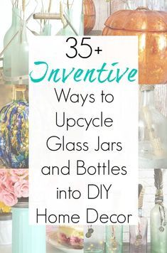 Diy, Recycling, Upcycled Crafts, Upcycling, Mason Jars, What To Put In Glass Jars, Diy Glass Bottle Crafts, What To Do With Glass Jars, Bottles And Jars