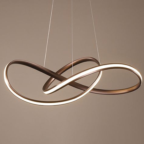 Seamless Curve Ceiling Pendant Light Simple Style Metal Dining Room LED Chandelier Metal, Pendant Lighting, Ceiling Pendant Lights, Ceiling Pendant, Pendant Light, Led Chandelier, Ceiling Lights, Elegant Pendant Lighting, Chandelier For Sale