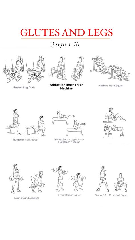 Fitness, Gym, Weighted Leg Workout, Leg Machine Workout, Gym Machines For Glutes, Leg Press Workout, Bowflex Workout, Beginner Leg Workout, Leg And Glute Workout