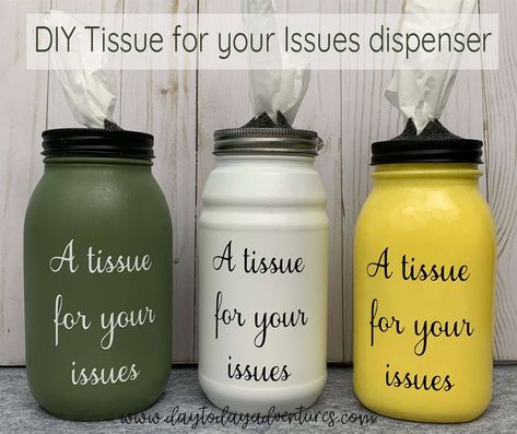 DIY Bless You Mason Jar Tissue Dispenser — Day to Day Adventures