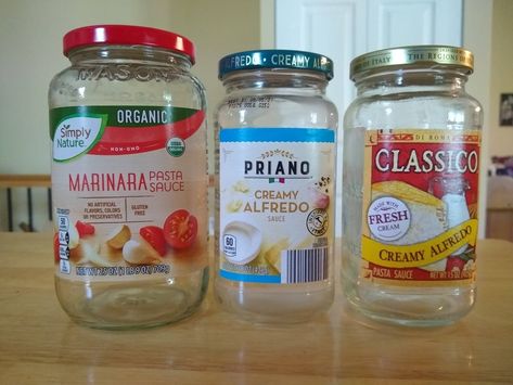 26 Ways to Reuse Glass Pasta Sauce Jars From Aldi - ALDI REVIEWER Crafts, Fresh, Upcycling, People, Amigurumi Patterns, Glass Food Storage, Plastic Food Containers, Dry Food Storage, Canning Jars Crafts