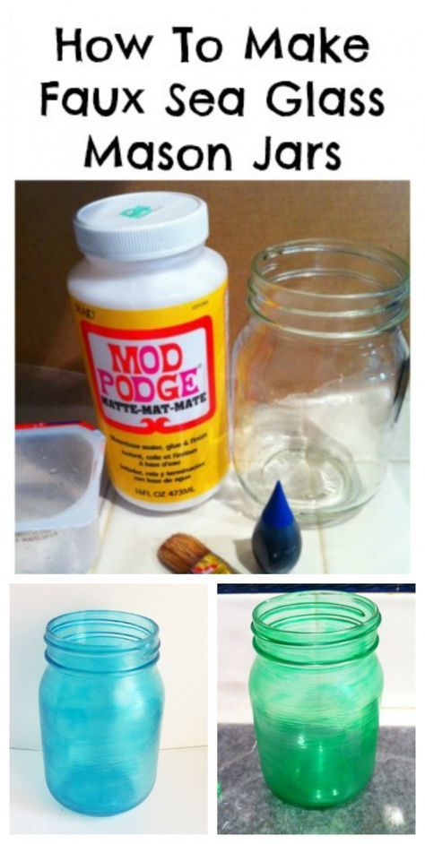 Mason Jar Projects, Upcycled Crafts, Mason Jars, Glass Bottle Crafts, Glass Jars, Sea Glass Diy, Diy Jar Crafts, Bottles And Jars, Mason Jar Crafts Diy