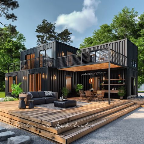 Design Concept CA168🌿✨ Beautiful Mountain View Container Home designed using 2x40’ and 2x20’ Containers🔥 Would you stay in this?😍 ➡️… | Instagram Shipping Container Homes, Container Houses, House Architecture, Container House Design, Container House Plans, Container Homes, Container House, Container Homes Cost, Shipping Container House