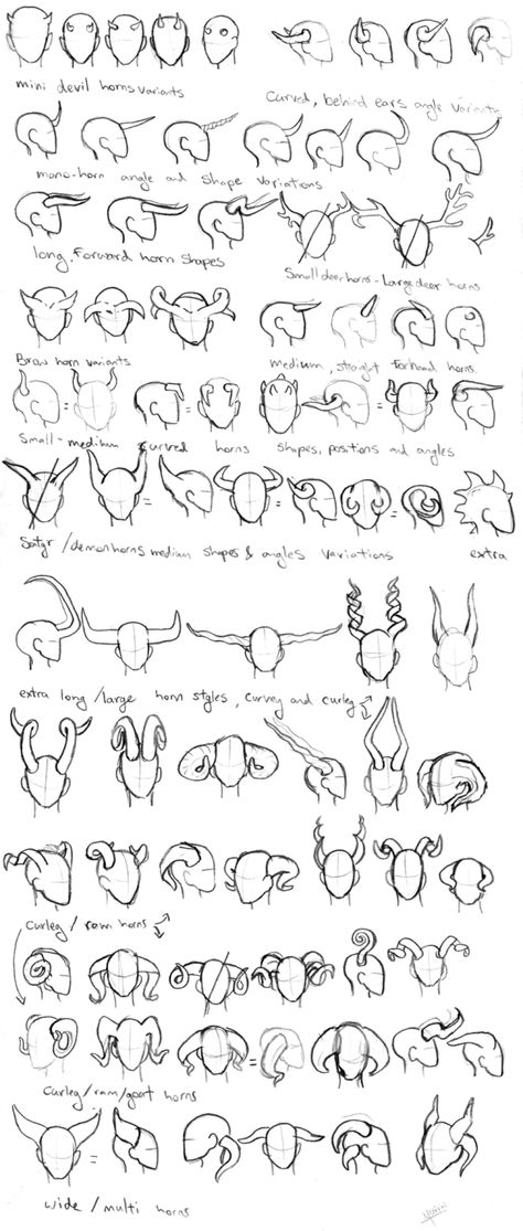 artist-refs: Fantasy horn ref by Law-of-Murph ----------------- The different styles and angles I think helps a lot when trying to pick what type you want to use. Drawing Tutorials, Drawing People, Drawing Tips, Animation, Figure Drawing, Drawing Reference Poses, Drawing Reference, Drawing Base, Drawing Tutorial